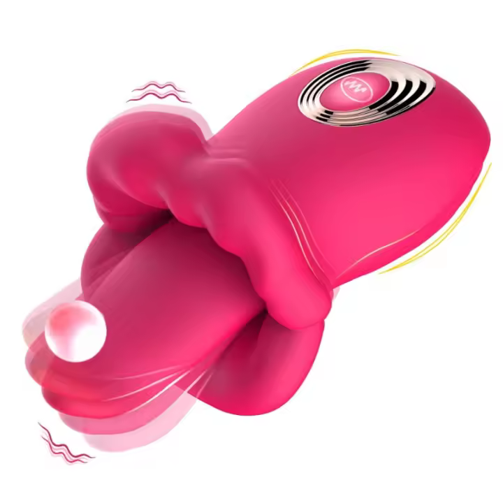 Juguetes sexuales, totalmente automático, chupar, morder, lengua, boca grande, masturbador femenino, labios rojos, lengua lamiendo, masajeador - 1
