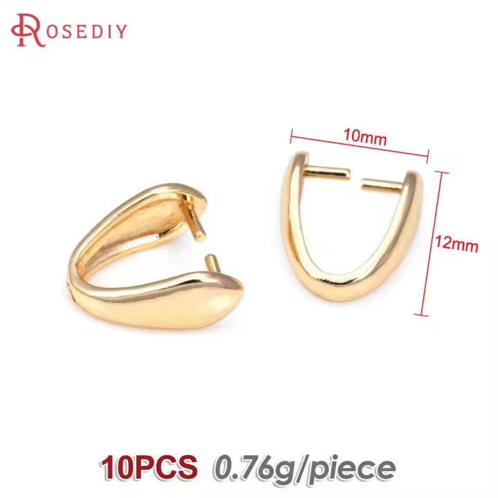Colgantes de latón de Color dorado de 18K, conectores, cierres de Clip a presión, joyería Diy de alta calidad, accesorios para collares para mujer - 1