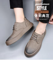 Zapatos de herramientas yuppie de moda transpirables y versátiles, zapatos casuales de suela blanda de cuero genuino para hombres - details 3