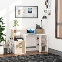 Escritorio con Estantería de 3 Estantes 2 Cajones y Soporte para Impresora para Oficina Estudio - details 1