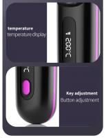 Cepillo alisador de pelo inalámbrico, 19,99x4,5x3,0 cm, 3 configuraciones de temperatura, pantalla LED, recargable por USB - details 5