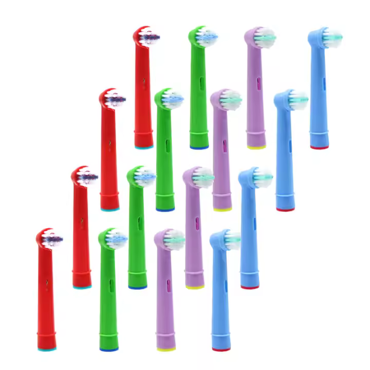 Cabezas de Cepillo de Dientes para Niños y Niñas Reemplazo 16pcs Compatible con O ral B Cepillo Dientes Eléctrico Material Plástico Fabricado en China Firmeza Media - 1