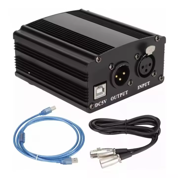 Fuente de alimentación Phantom Power48v P, Micrófono Condensado - 1
