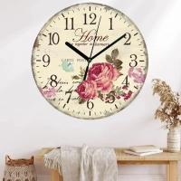 Reloj de pared silencioso de madera Vintage, diseño moderno, reloj Retro rústico Vintage, decoración para el hogar, oficina, cafetería, arte, reloj de pared grande - details 9