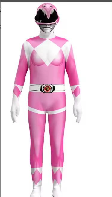 Mono de Cosplay de Power Rangers Mighty Morphin para adultos y niños, traje de fantasía para fiesta - 1