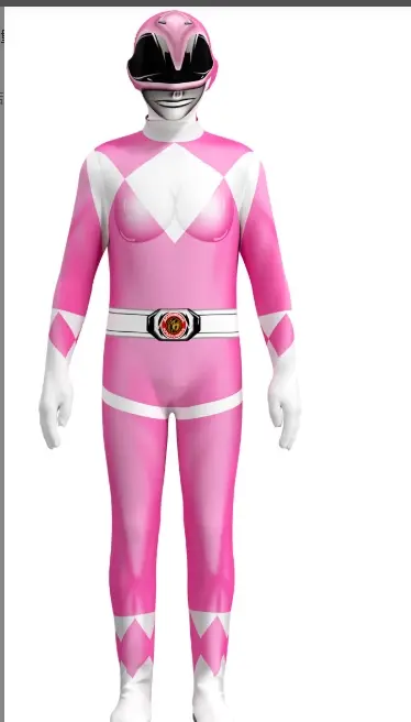 Mono de Cosplay de Power Rangers Mighty Morphin para adultos y niños, traje de fantasía para fiesta - 1