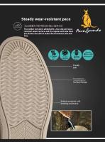 Sandalias antideslizantes deportivas informales de cuero con logo de canguro para hombre, zapatos ligeros de tela suave y transpirable para caminar en verano - details 5