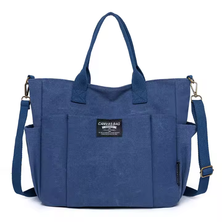 Toth de gran capacidad multibolsillo de mano bolsa de lona simple de ocio estudiante hombro cross-body clase bolsa de ordenador - 1