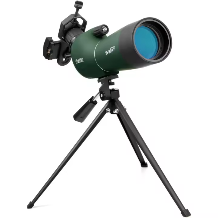 Telescopio Terrestre Impermeable 20-60x60 de Zoom Trípode y Adaptador Universal para Smartphone - 1