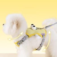 Suministros para mascotas, chaleco con arnés para el pecho para mascotas de dibujos animados, ojos grandes, arnés para perro ajustable, chaleco transpirable antiescape, correas para el pecho para gatos al aire libre - details 7