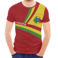 Camiseta de talla grande con estampado 3D de bandera etíope, camiseta de poliéster transpirable para hombre, ropa de playa - details 9