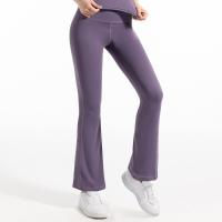 Pantalones de Yoga de Cintura Alta y Secos Ajuste Ancho, Estilo Flare, Transpirables para Fitness y Ejercicio - details 0
