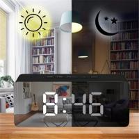 Reloj despertador Digital con función de atenuación de temperatura para dormitorio, oficina, batería de viaje y espejo LED alimentado por USB - details 3