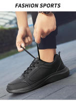 Zapatillas de deporte de cuero de alta calidad para hombre, zapatos informales impermeables, zapatillas ligeras para correr al aire libre, Tenis deportivos, zapatos planos masculinos - details 8