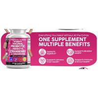 Clean Nutraceuticals Probióticos vaginales para mujeres con arándano, manosea D, prebióticos, apoyo al equilibrio del pH, salud femenina, - details 1