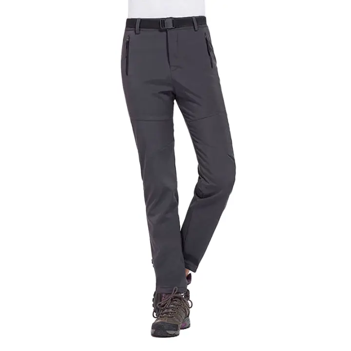 LNGXO Pantalones de Ski de Vellón para Invierno Impermeables, Resistentes al Viento, Suaves y Cálidos con Spandex del 7% Ideal para Escalada, Camping, Trekking - 1