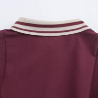 TRAFZA, moda de verano para mujer, vestido acampanado plisado ancho acanalado con contraste, vestido elegante de manga corta con cuello vuelto y botones para mujer - details 18