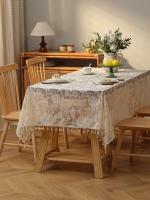 Mantel con borla de pájaro y Ense campestre, beige, para salón, cocina, mesa de comedor, mesa de centro - details 10