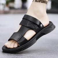2025 nuevas sandalias de piel de vaca de primera capa zapatos de playa de cuero transpirable para hombres casual suela suave de mediana edad y ancianos papá zapatos de los hombres. - details 23