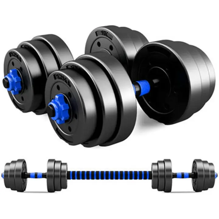 Juego de Pesas con Barra Libre 10/15KG Kit de Levantamiento de Pesas para Gimnasio en Casa - 1