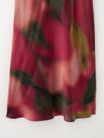TRAFZA-Vestido largo con estampado para mujer, prenda de manga corta con cuello redondo y botones en la espalda, elegante y ajustado, para verano - details 24