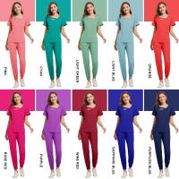 Ropa de trabajo de belleza para mujer, uniforme de enfermeras médicas, conjunto de bata quirúrgica, pantalones superiores de Spa, ropa de cuidador clínico, uniformes de enfermería, traje para correr - details 11