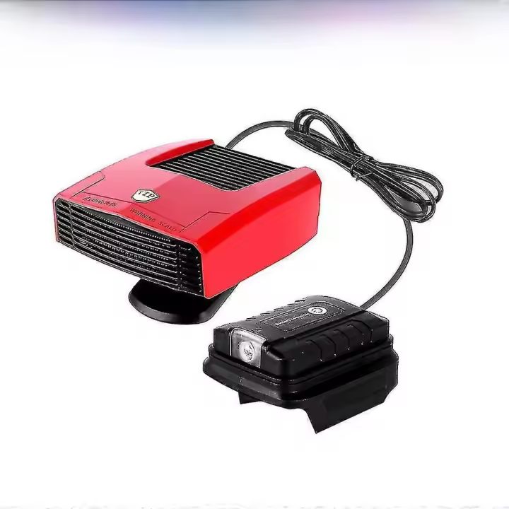 Calefactor de Coche Eléctrico 4-en-1 de 600w Ventilador de Enfriamiento Eléctrico para Desneblado de Parabrisas Compatible con Batería Makita 18v - 1