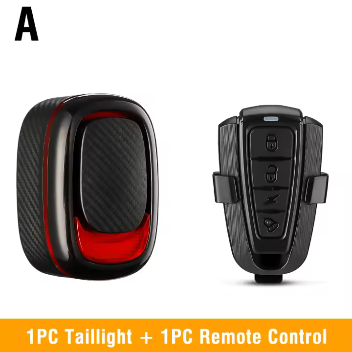 Luz de Coche Trasera Inteligente con Control Remoto a Prueba de Agua de Elecpow Alarma Antirrobo de Bicicleta Inalámbrica Sistema de Frenado Automático con USB - 1