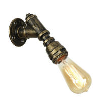 Candelabro de pared de tubería de agua Industrial Steampunk Vintage E27 Edison, lámpara de pared rústica para pasillo, cafetería, Bar, hogar, óxido - details 3