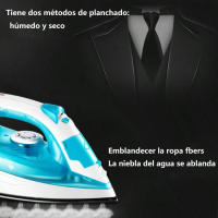 Portátil 1100W-1300W Plancha de Vapor de Cerámica Antideslizante Funciones de Pulverización y Chorro de Vapor Potentes Ideal para Ropa Fina, Transporte de Viaje - details 4