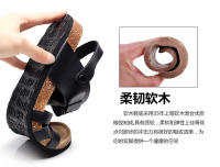 Sandalias de corcho para hombre, estilo coreano, casuales, de dos vías, tallas grandes, pantuflas para exteriores, zapatos de playa modernos para verano. - details 1