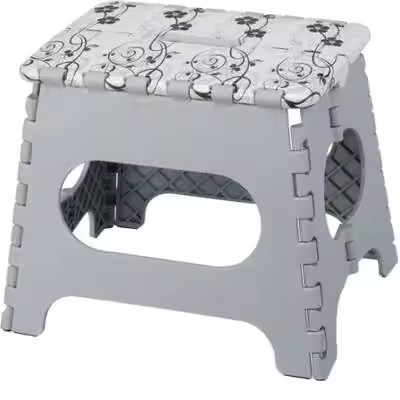 Taburete plegable de plástico para pies, mini taburete plegable de 9 pulgadas con asa, portátil, plegable, pequeño para niños y adultos, uso en la cocina - 1