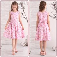 Vestido retro para niña, vestido vintage de princesa de verano sin mangas con lunares de algodón ligero y romántico floral de los años 50 para fiesta y boda Daliy - details 45