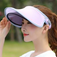 Verano ajustable protección solar Anti-UV visera sombrero para el sol cubierta facial escudo parasol gorra de ala ancha - details 14