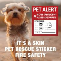 Pegatinas de Ventana Estáticas Pet Alert Paquete de 4 Señal de Rescate para Mascotas en Emergencias - details 5