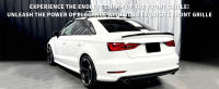 BDBO Wings para Audi 2014-2020 A3 S3 RS3 Sedan 4 puertas alerón ala trasera tapa del maletero, negro brillante - estilo High Kick M4 - details 0