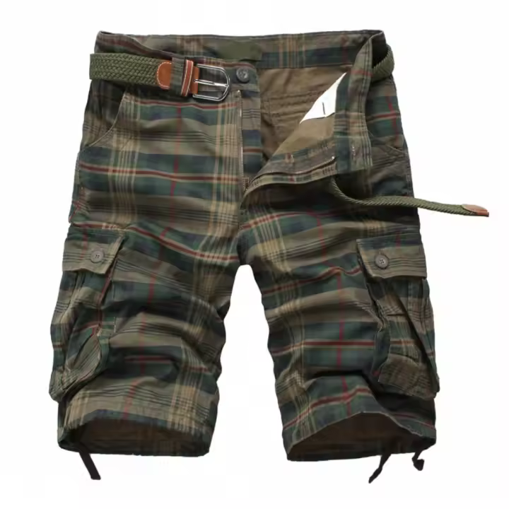 Pantalones Medios para Hombre de Algodón Cómodos Estilo Safari de Verano Deportes al Aire Libre Playa Talla Grande Regular - 1