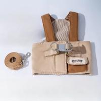 Conjunto de arnés ajustable para perro, suave con cuerda de tracción, cuerda para caminar para perro, patrón a cuadros, chaleco transpirable para perro, arnés para exteriores - details 13