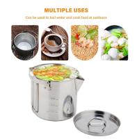 Hervidor de agua para exteriores de 1,2 litros con tapa de acero inoxidable, utilizado para hervir agua, acampar, hacer picnic, hacer senderismo, mochileros, 2025 - details 7