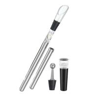 Decantador de botellas con varilla de enfriamiento 4 en 1, accesorios de acero inoxidable para entusiastas del vino masculinos y femeninos - details 0