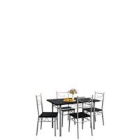 Juego de Mesa de Comedor de Cocina Blanca con 4 Sillas Durable 110x70cm Mesa y 4 sillas de Cocina Comedor - details 9