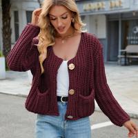 Chaqueta de Punto para Mujer Vintage Coreana Cuello en V, Moda Tendencia 2024, Attractiva - details 20