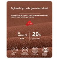 Pantalones acampanados antibacterianos, pantalones de yoga micro deportivos de cintura alta para mujer, pantalones de pierna ancha adelgazantes color piel - details 5