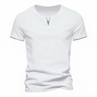 Camiseta Henley de Manga Corta para Hombre en Verano Cuello en V, Ajuste Delgado, Transpirable para Deportes y Fitness - details 7