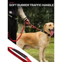 Correa táctica para perros de alta resistencia, plomo elástico que absorbe los golpes de 4 a 6 pies con 2 asas acolchadas, mosqueteero de Metal, cinturón de seguridad para automóvil, - details 1