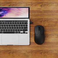 Keychron-ratón óptico M2 mini, inalámbrico, 2,4 GHz, Bluetooth, USB, con cable, tipo C, Sensor 3395 - details 10