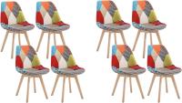 Silla Nórdica Multicolor con Resaldo Estilo Patchwork para Cocina BH29mf-4 - details 23