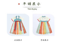 77187 Hanfu verano Ru falda niñas Tang estilo chino Han Element vestido súper inmortal para niños - details 1