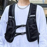 Mochila de malla transpirable con múltiples bolsillos para correr, chaleco de hidratación ligero, bolsa de agua portátil, mochila de Maratón - details 1