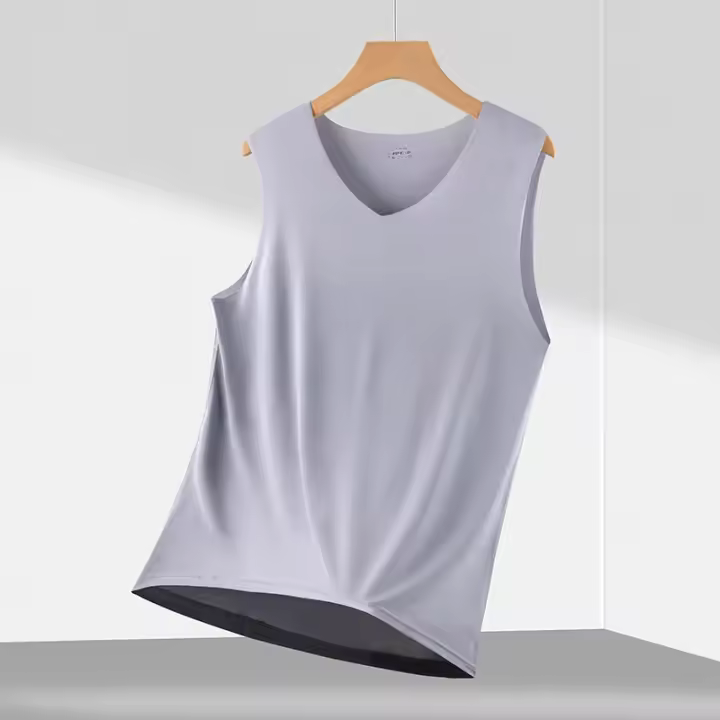 Camiseta sin mangas de gran tamaño para hombre, Camiseta deportiva informal de secado rápido, ropa de gimnasio transpirable, cámara - 1